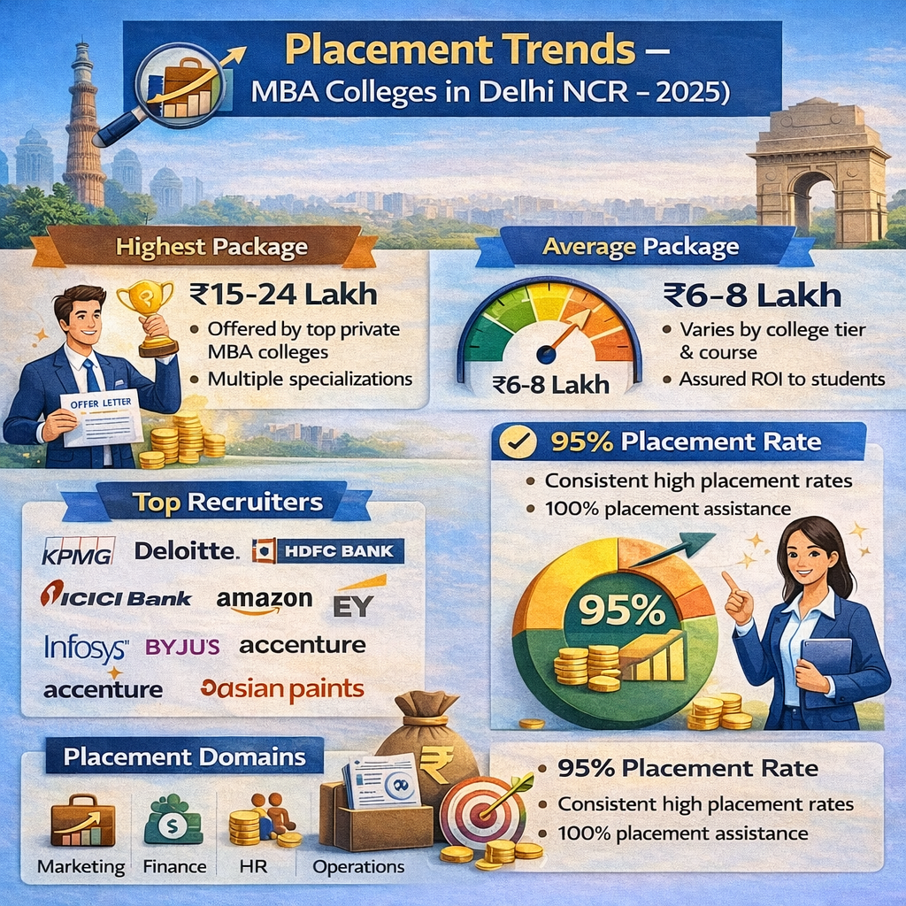 Placement Trends – MBA Colleges in Delhi NCR (2025)