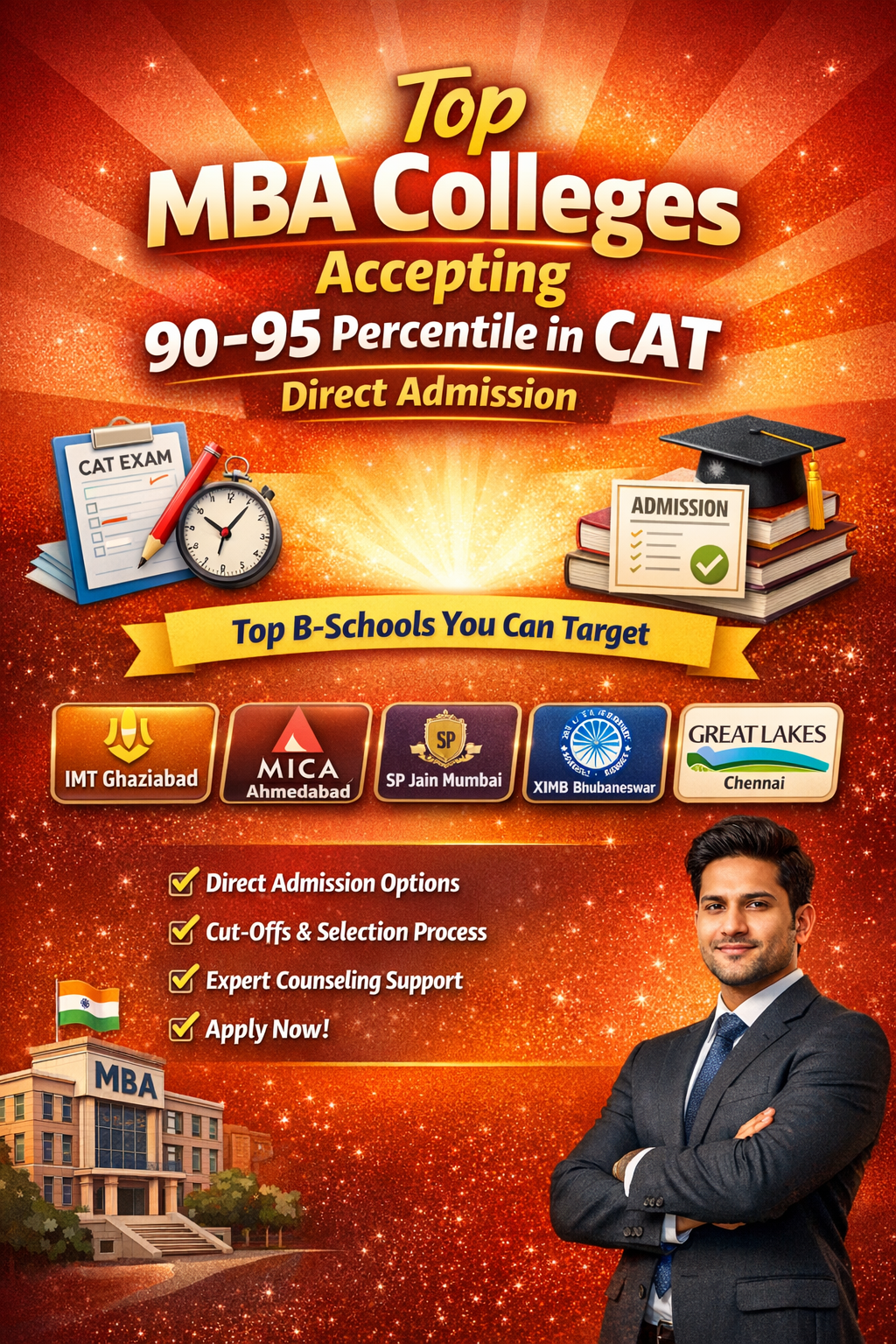 Top MBA Colleges Accepting 90 to 95 Percentile in CAT – Direct ...