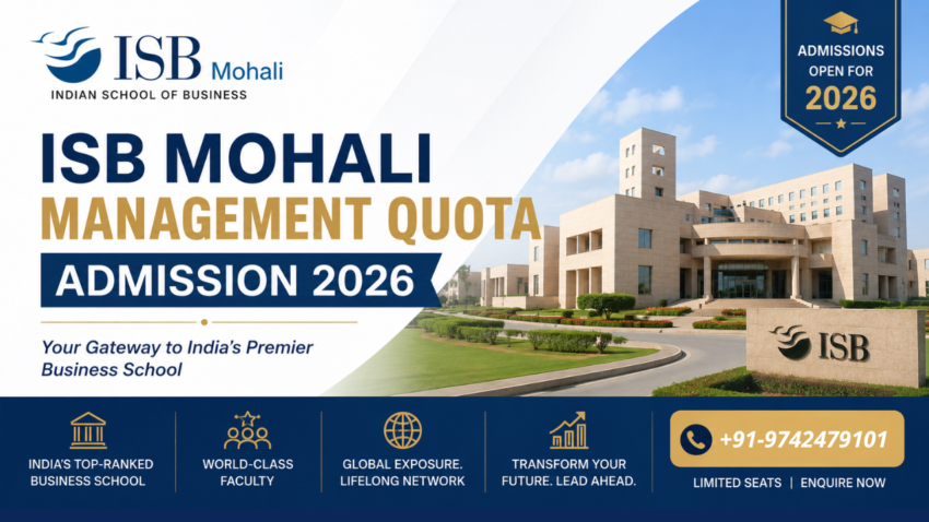 ISB Mohali Management Quota Admission