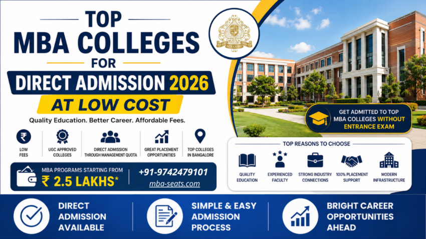 MBA in Bangalore without Entrance: Direct Admission 2026