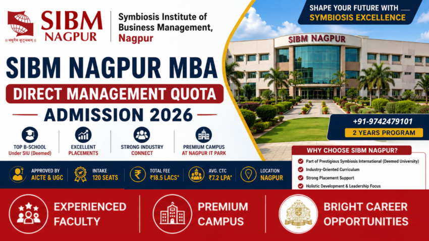 SIBM Nagpur MBA| Direct Management Quota Admission 2026
