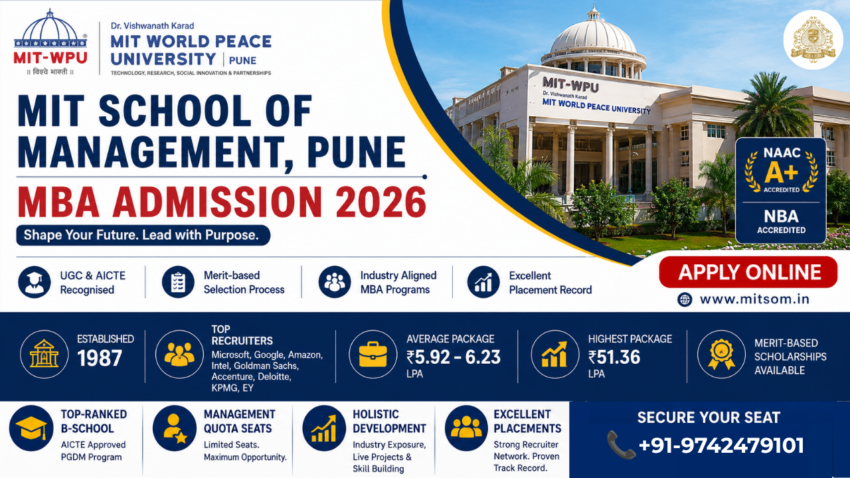 MIT School of Management Pune MBA Admission 2026