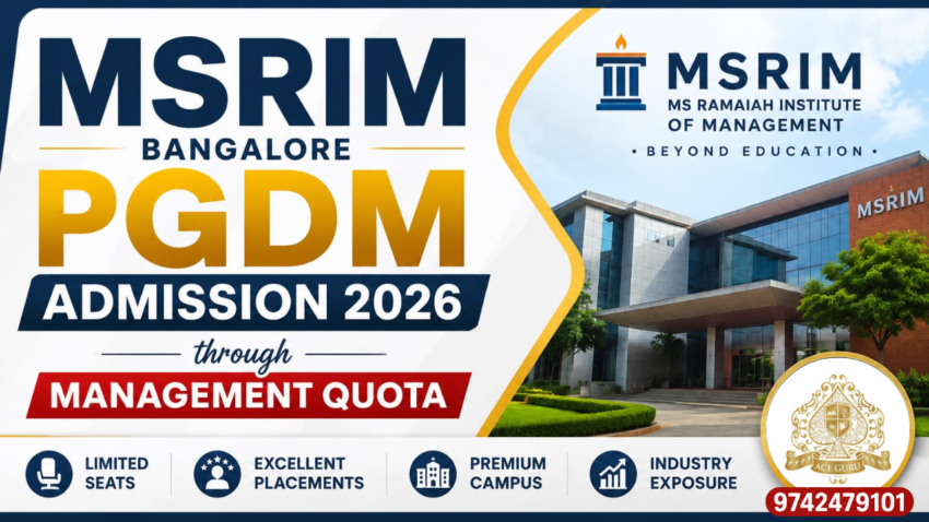 MSRIM PGDM Admission through Management Quota