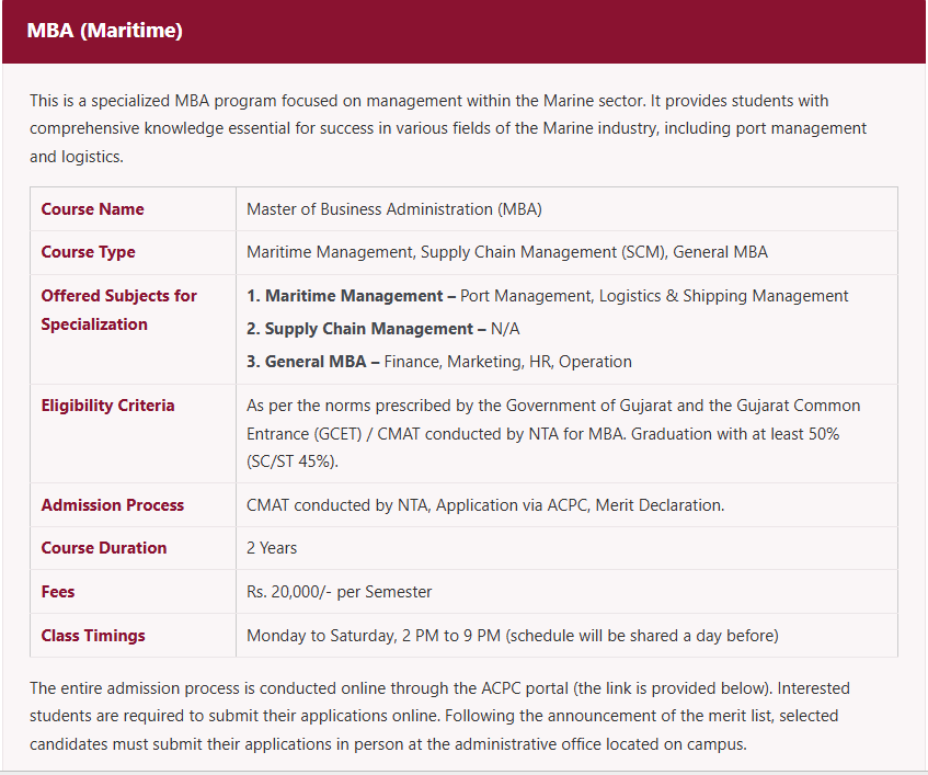 2026 MBA Direct Admission in BK School of Management.