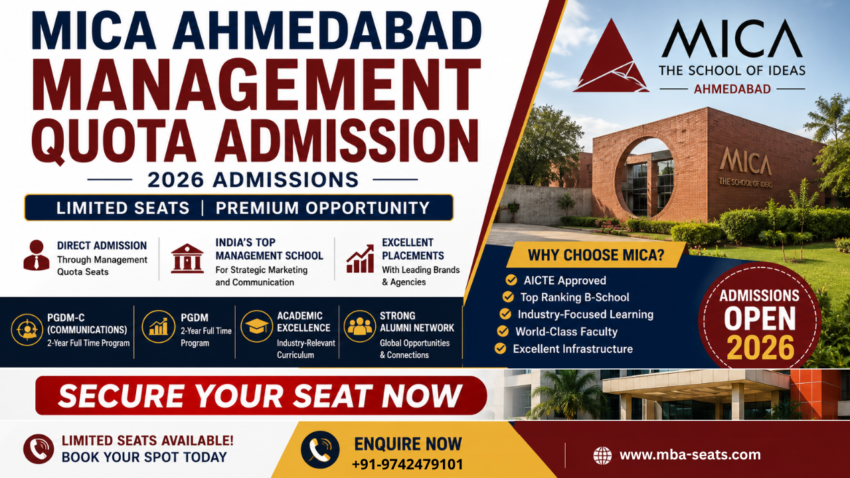 MICA Ahmedabad Management Quota Admission