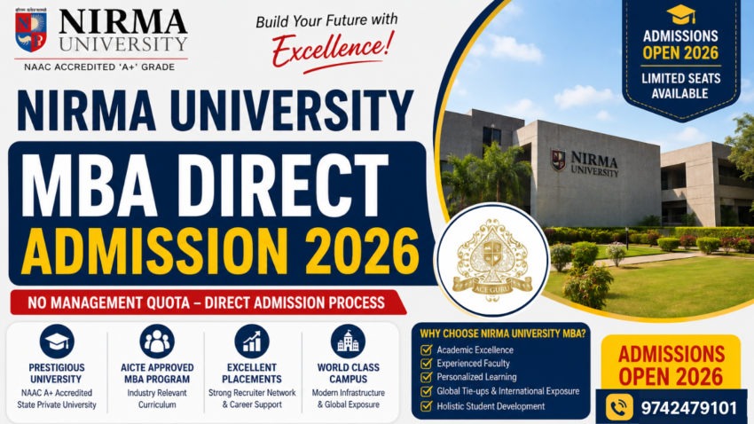 Nirma University MBA Direct Admission 2026