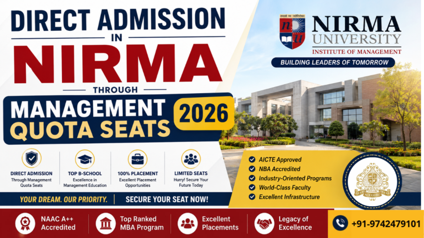 Direct Admission in NIRMA Management Quota Seats 2026